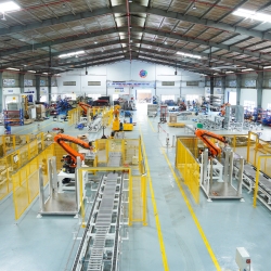 HỆ ROBOT CẤP PALLET VÀ XẾP THÙNG TỰ ĐỘNG